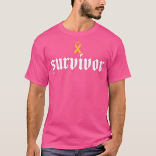 Aanhangsel Bewustmaking kanker Survivor Amber Ribb T-shirt