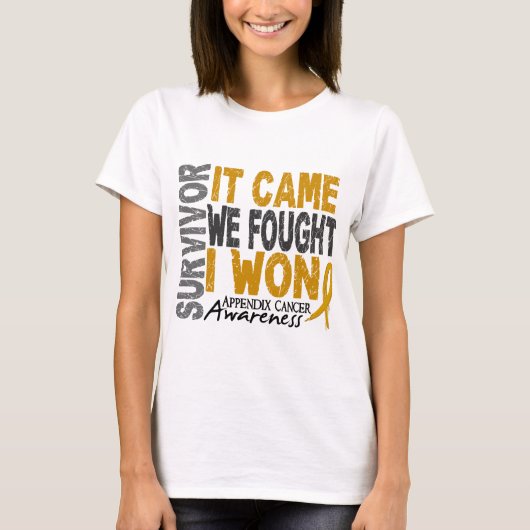 Aanhangsel kanker overlevende dat we vonden dat ik t-shirt (Voorkant)