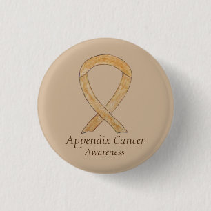 Aanhangsel Klantenboor Amber Awareness Ribbon Butt Ronde Button 3,2 Cm