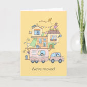 Aanhangwagen Nieuw adres aankondiging geel blanco (Voorkant)