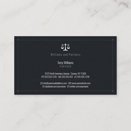 AANHANGWEZIGHEID | Elegant Classy Visitekaartje (Achterkant)