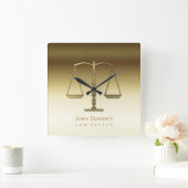 AANHANGWEZIGHEID | Golden Vierkante Klok (Huis)