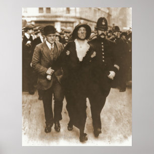Aanhouding van een Suffragette Poster