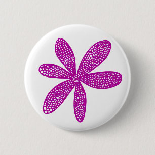  aanjager - Diep Violet op wit Ronde Button 5,7 Cm