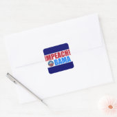 aanklagen van obama vierkante sticker (Envelop)