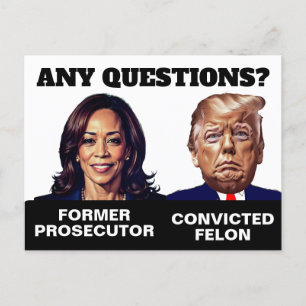 Aanklager Trump Felon van Kamala Harris Briefkaart