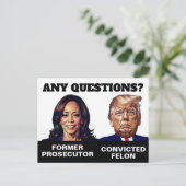 Aanklager Trump Felon van Kamala Harris Briefkaart (Staand voorkant)