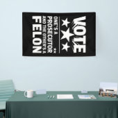 Aanklager versus Felon Voter Grappige Politiek Spandoek (Beurs)