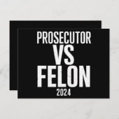 Aanklager vs Felon 2024 Briefkaart (Voorkant / Achterkant)