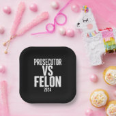 Aanklager vs Felon 2024 Papieren Bordje (Feest)