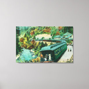 Aankomst bij de Springs Canvas Afdruk