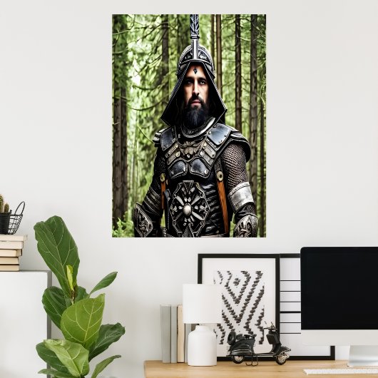 Aankomst in het bos | AI Art Poster (Thuiskantoor)