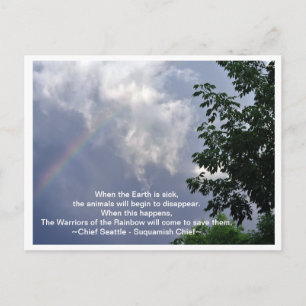 Aankomst van de Regenboogstrijder Briefkaart