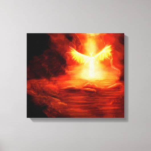 Aankomst van een engel canvas afdruk (Voorkant)