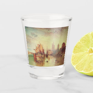 Aankomst van een pakketboot door Joseph Turner Shot Glas