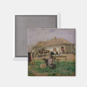 Aankomst van een schoolmeesteres in de magneet (Voorkant / Achterkant)