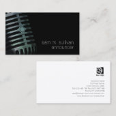 Aankondiger  Microfoon Entertainment Visitekaartje (Voorkant / Achterkant)