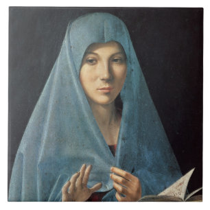Aankondiging 1474-75 (olie op het paneel) tegeltje