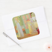 Aankondiging 1913 vierkante sticker (Envelop)