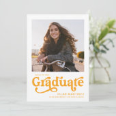 Aankondiging 2026 Afgestudeerde Foto 70s Retro Ora (Staand voorkant)