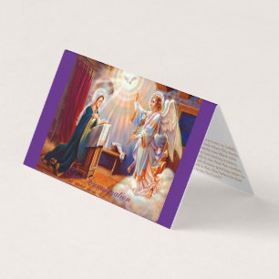 Aankondiging (2) - Prayer Card Visitekaartjes