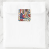 Aankondiging 2 vierkante sticker (Tas)