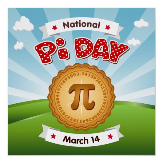 Aankondiging aan het All Pi Day Poster Perfect Poster (Voorkant)