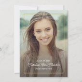 Aankondiging aangepast Foto Modern Floral Afstuder (Voorkant)