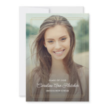 Aankondiging aangepast Foto Modern Floral Afstuder