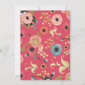 Aankondiging aangepast Foto Modern Floral Afstuder (Achterkant)