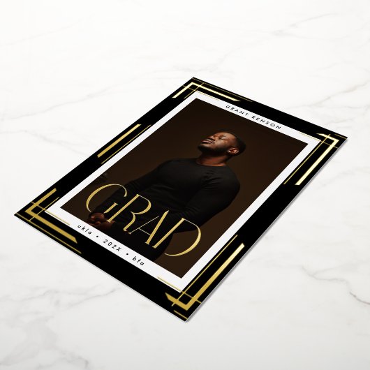 Aankondiging aangepast Gold FrameD Photo Afstudere (Gedraaid)