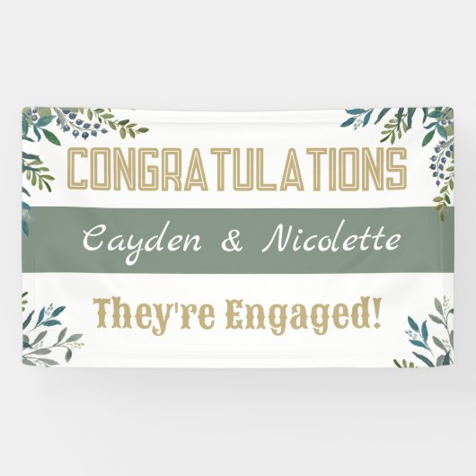 Aankondiging! Aangepaste verloving Banner (Horizontaal)