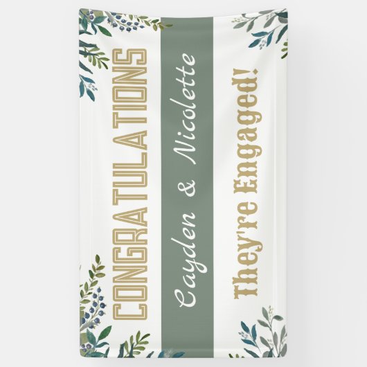 Aankondiging! Aangepaste verloving Banner (Verticaal)