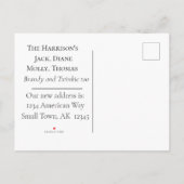 Aankondiging adreswijziging zwart-wit huis (Achterkant)