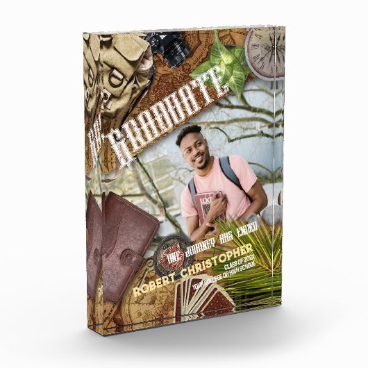 Aankondiging Adventureur Afstuderen personaliseren Fotoblokken (Links)