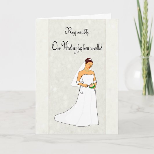 Aankondiging Afgelaste Trouwdatum (Voorkant)