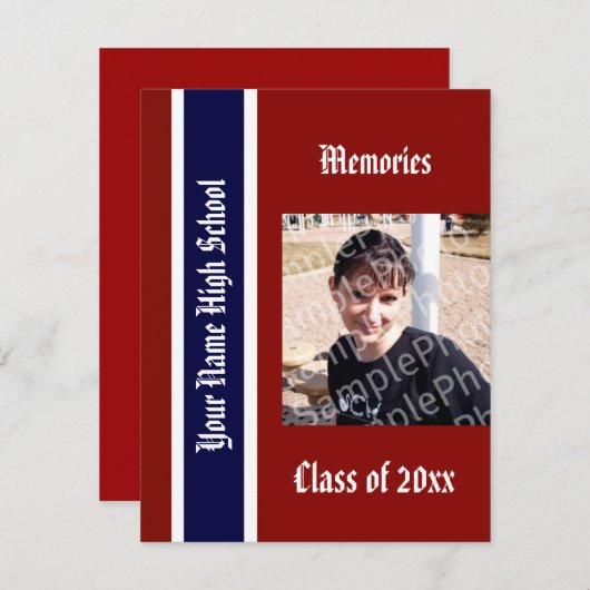 Aankondiging Afstudeerder jaarboek (Voorkant / Achterkant)