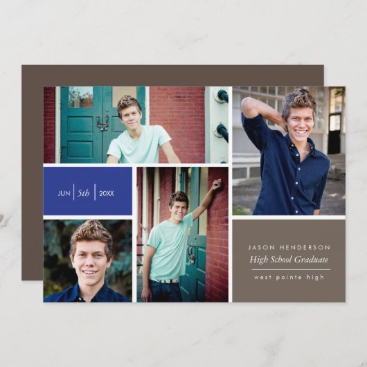 Aankondiging Afstudeerder kleurenblok (Voorkant / Achterkant)