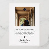 Aankondiging afstudeerder Swirly Font Afstuderen (Achterkant)