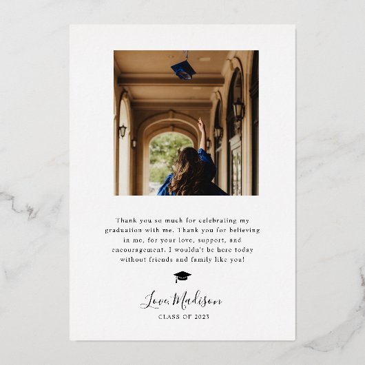 Aankondiging afstudeerder Swirly Font Afstuderen (Achterkant)