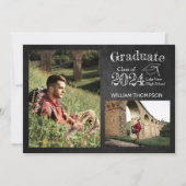 Aankondiging Afstudeerder van Chalkboard High Scho (Voorkant)