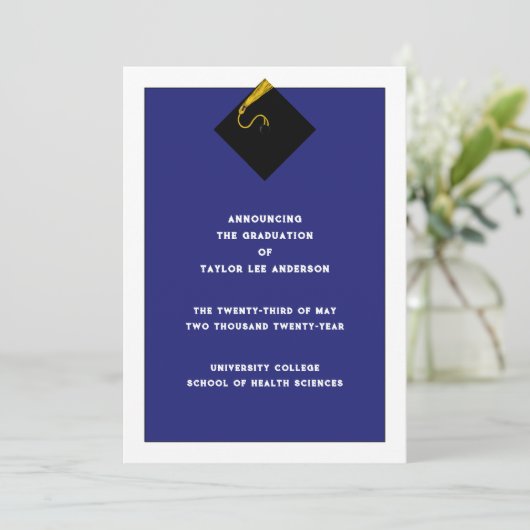 Aankondiging afstuderen (Staand voorkant)