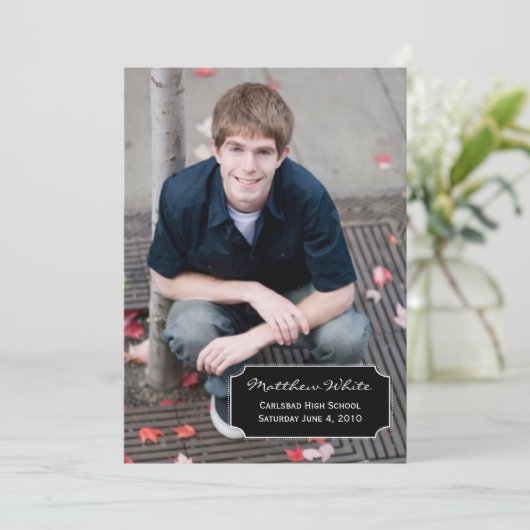 Aankondiging afstuderen (Staand voorkant)