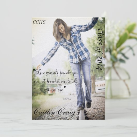 Aankondiging afstuderen (Staand voorkant)