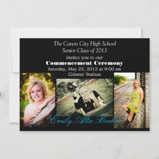 Aankondiging afstuderen (Achterkant)