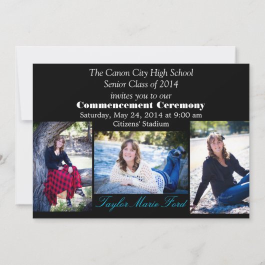 Aankondiging afstuderen (Achterkant)