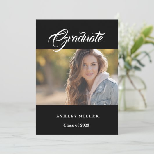 Aankondiging afstuderen (Staand voorkant)