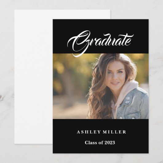 Aankondiging afstuderen (Voorkant / Achterkant)