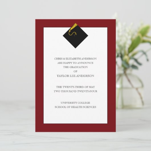 Aankondiging afstuderen (Staand voorkant)