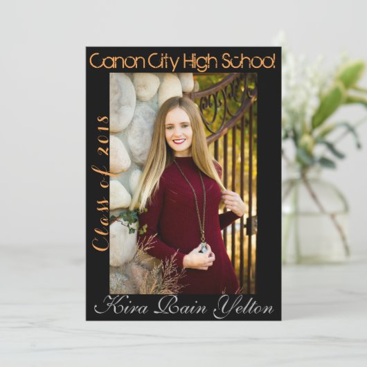 Aankondiging afstuderen (Staand voorkant)